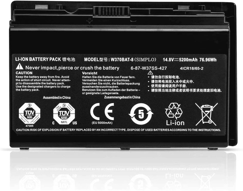 5200Mah Hasse K590S Sager NP6350 NP6370 NP7370 NP7352 Akku