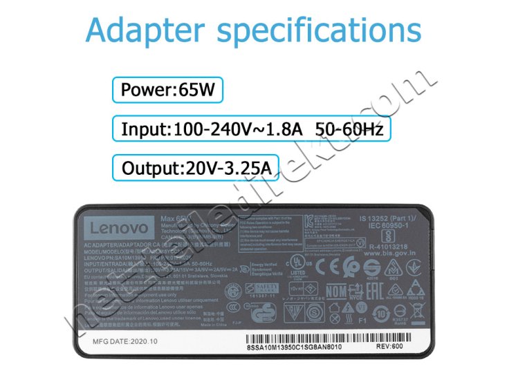 65w Lenovo ThinkPad E490 20N80018RI Netzteil Ladegerät - zum Schließen ins Bild klicken