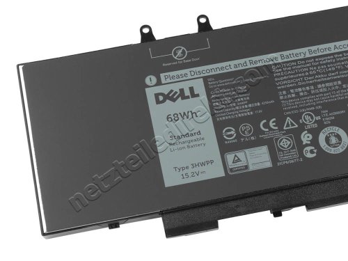 Original 4250mAh 68Wh 4 Zellen Dell Latitude 5501 P80F P80F003 Akku