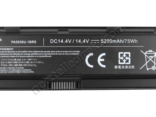 5200mAh 75Wh Toshiba Qosmio X870-11R X870-F31X Akku