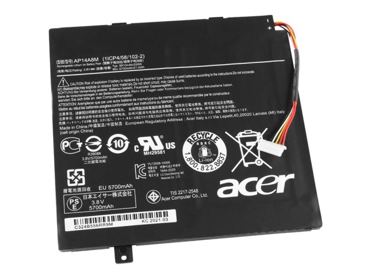 Akku Acer Iconia Tab 10 A3-A20-K7SZ A3-A20-K79Q 22Whr 3 Zellen - zum Schließen ins Bild klicken