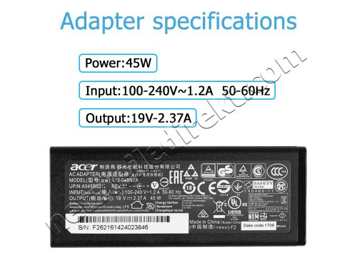 Original 45W Acer Aspire E5-573 E5-573-36UY Netzteil