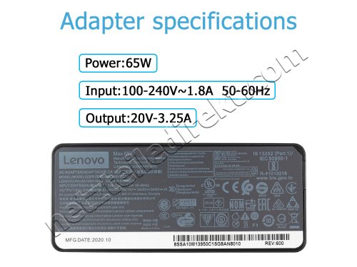 65w Lenovo ThinkPad L490 20Q50020MS Netzteil Ladegerät