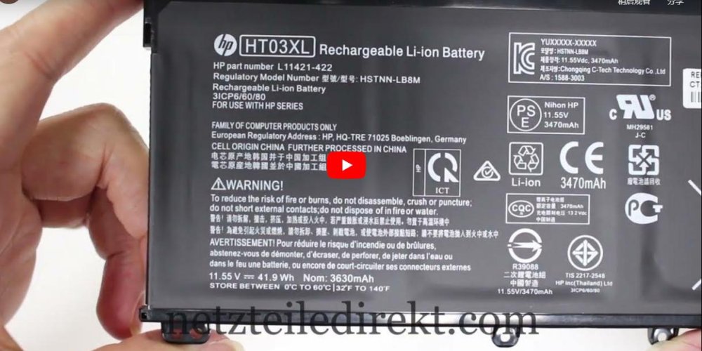 Original 3470mAh 41.9Wh 3 Zellen Akku für HP 17-by0000 17-ca2000