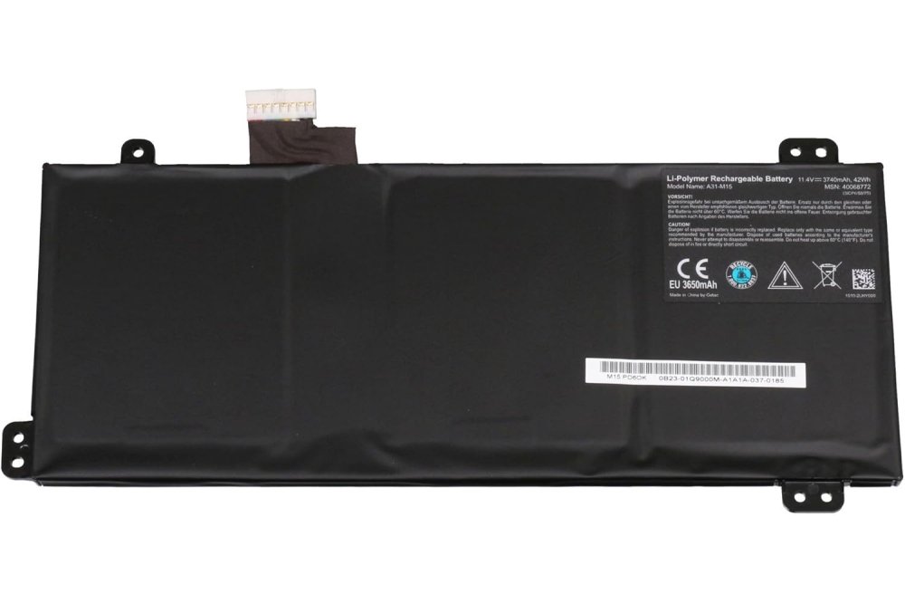 3740mAh 42Wh 3-Zellen (Kabel 25mm) Medion Erazer P15609 MD 61738 Akku