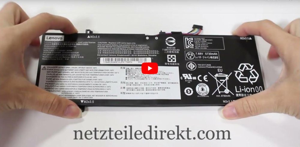 5928mAh 45Wh 4 Zellen Lenovo Ideapad 530S-14IKB 81EU00D1GE Akku