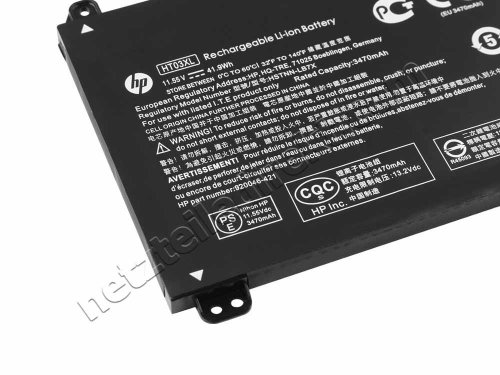 3470mAh 41.9Wh 3 Zellen HP HT03XL Akku