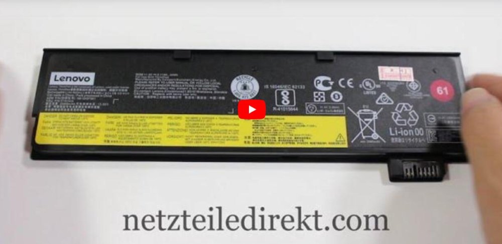 2100mAh 24Wh 3 Zellen Lenovo 4X50M08810 Akku