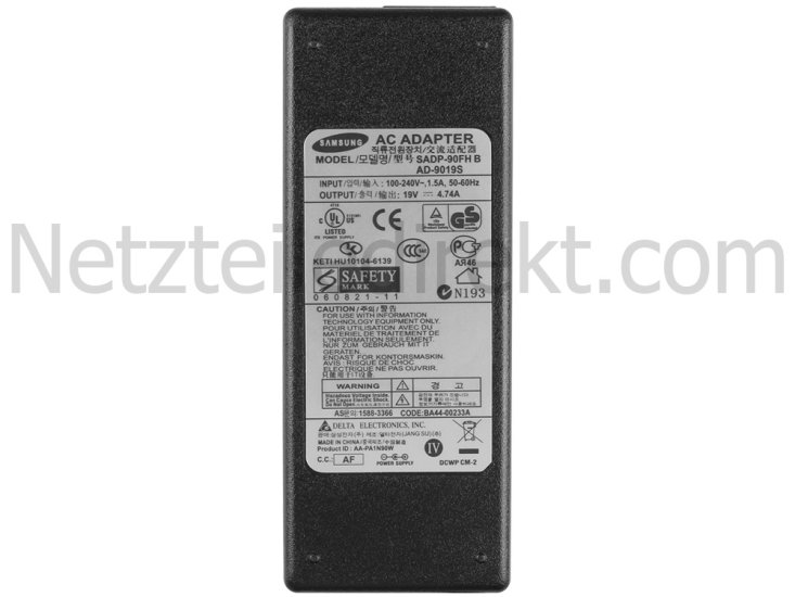 Original 90W Samsung VM7650 Notebook Netzteil mit Ladekabel - zum Schließen ins Bild klicken