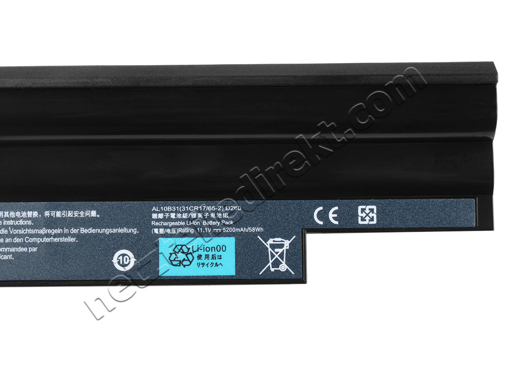6 Zellen Acer BT.00603.121 LC.BTP00.128 LC.BTP00.129 Akku