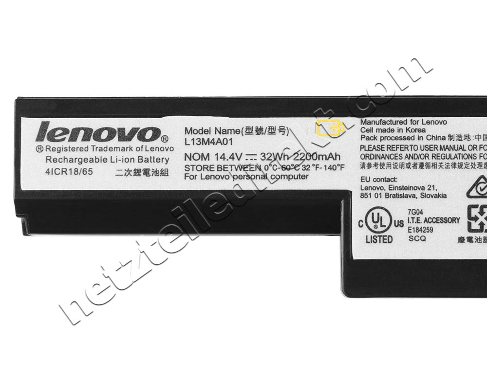 32Whr 4Zellen Lenovo B71-80 Akku