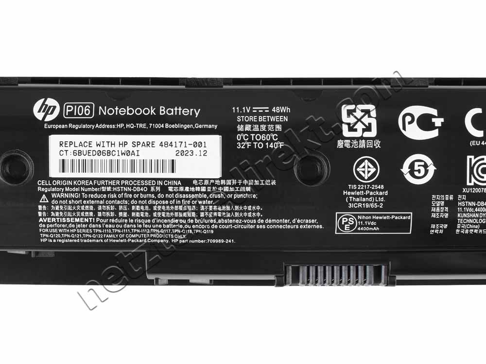 4400mAh 48Wh HP Envy 17t-j000 Select Edition CTO Akku
