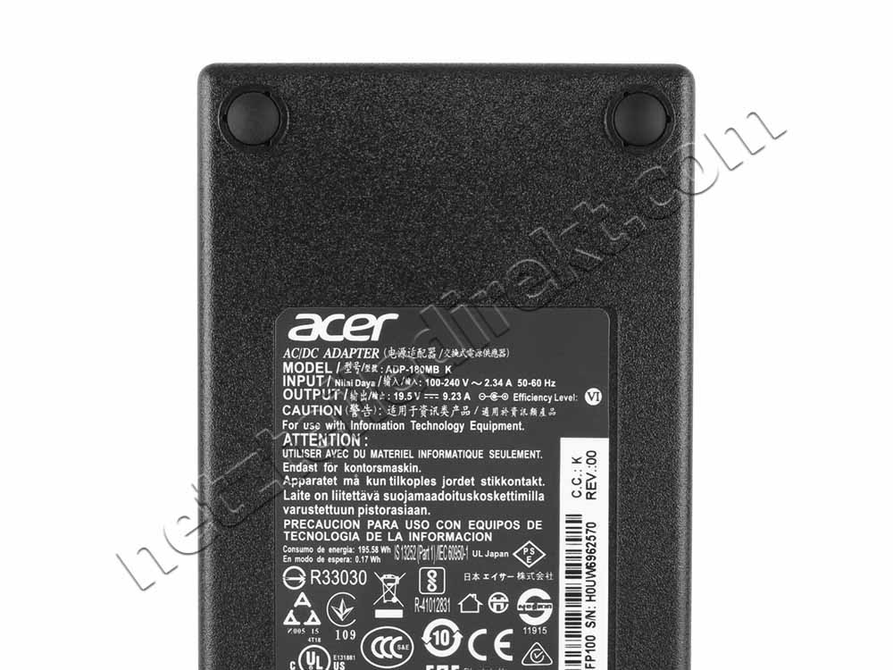 Original 180W Acer Predator Helios 300 G3-572-75N1 Netzteil + Frei Ladekabel