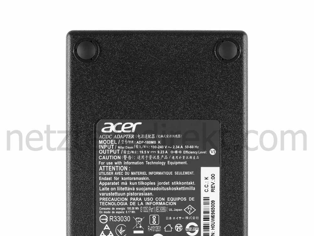 180W Netzteil Acer Predator 15 G9-593-54LM + Frei Kabel