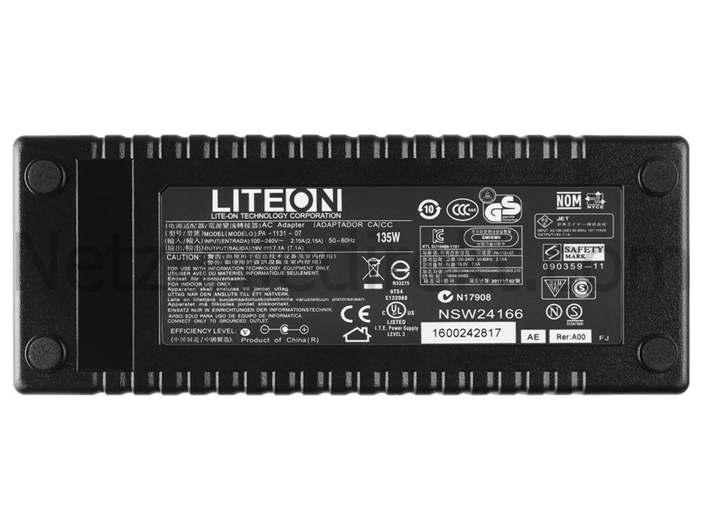 135W Acer Aspire All in One Z3 Serie Z3801 Z3801-AT993 Netzteil