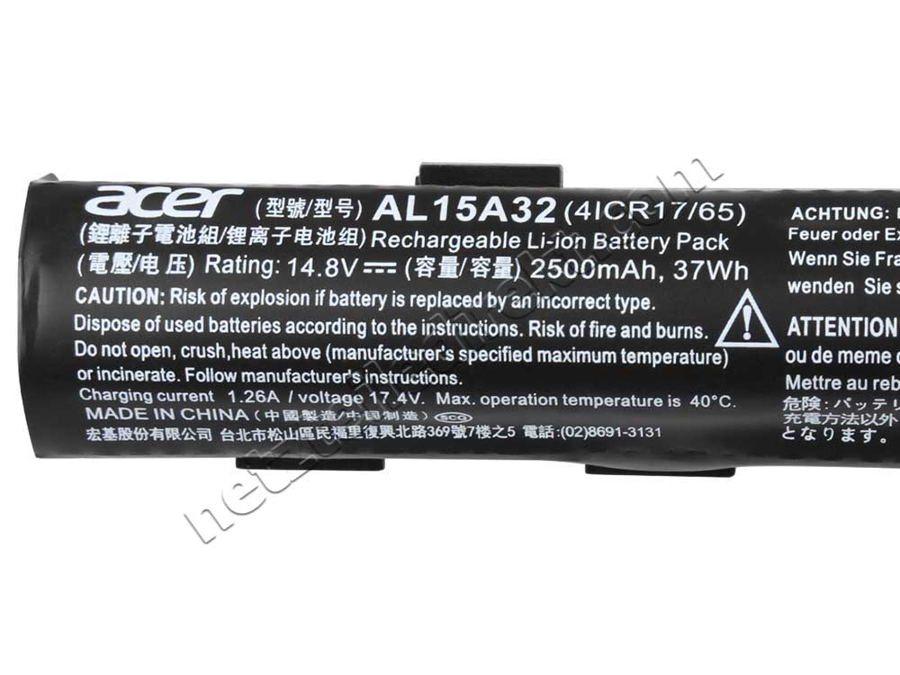 Original 2500mAh 37Whr Acer Aspire E5-432-P6V7 Akku