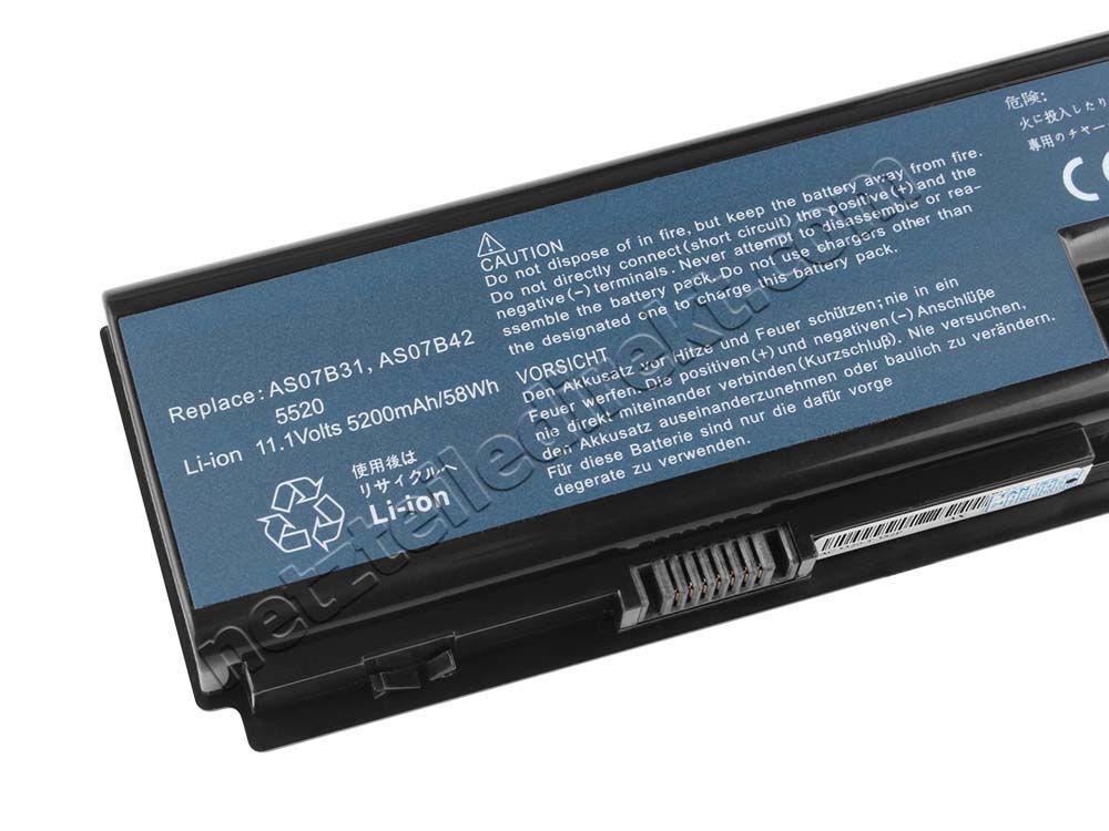 Original 4400mAh 48Wh 6 Zellen Acer AS07B32 Akku