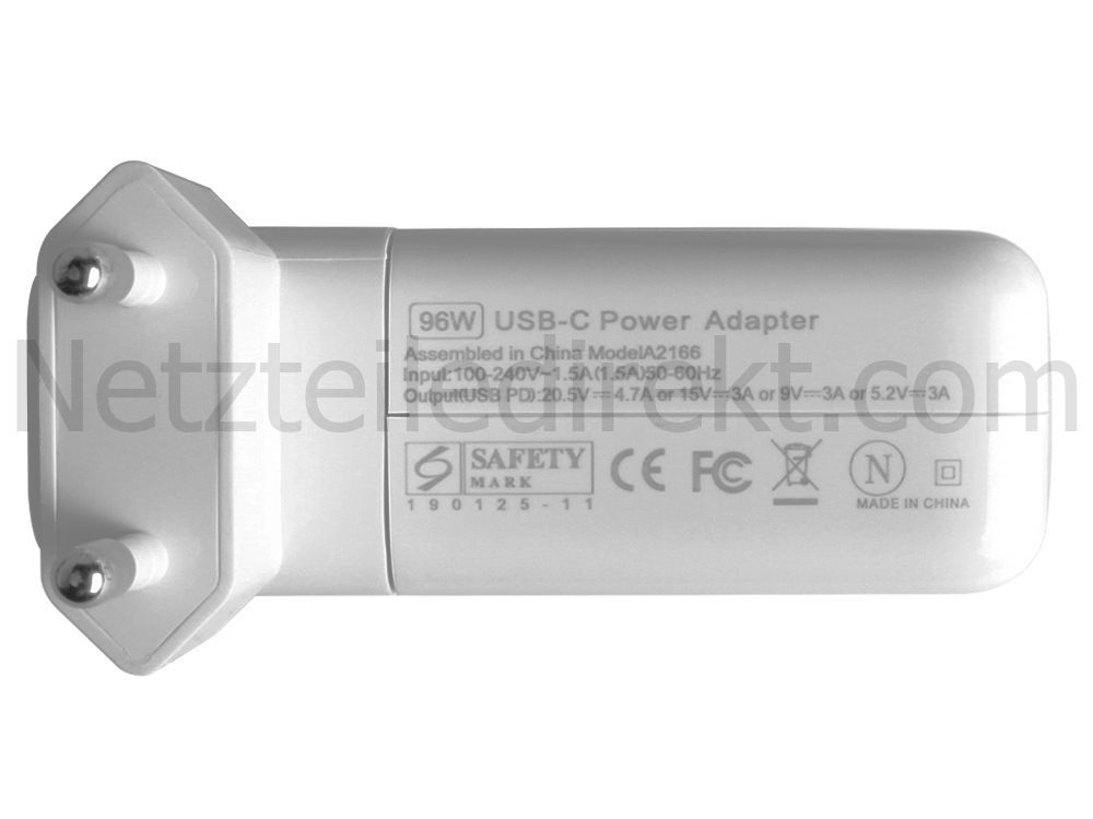 96W USB-C Apple MacBook Pro 16 2019 i9-9880H Ladegerät