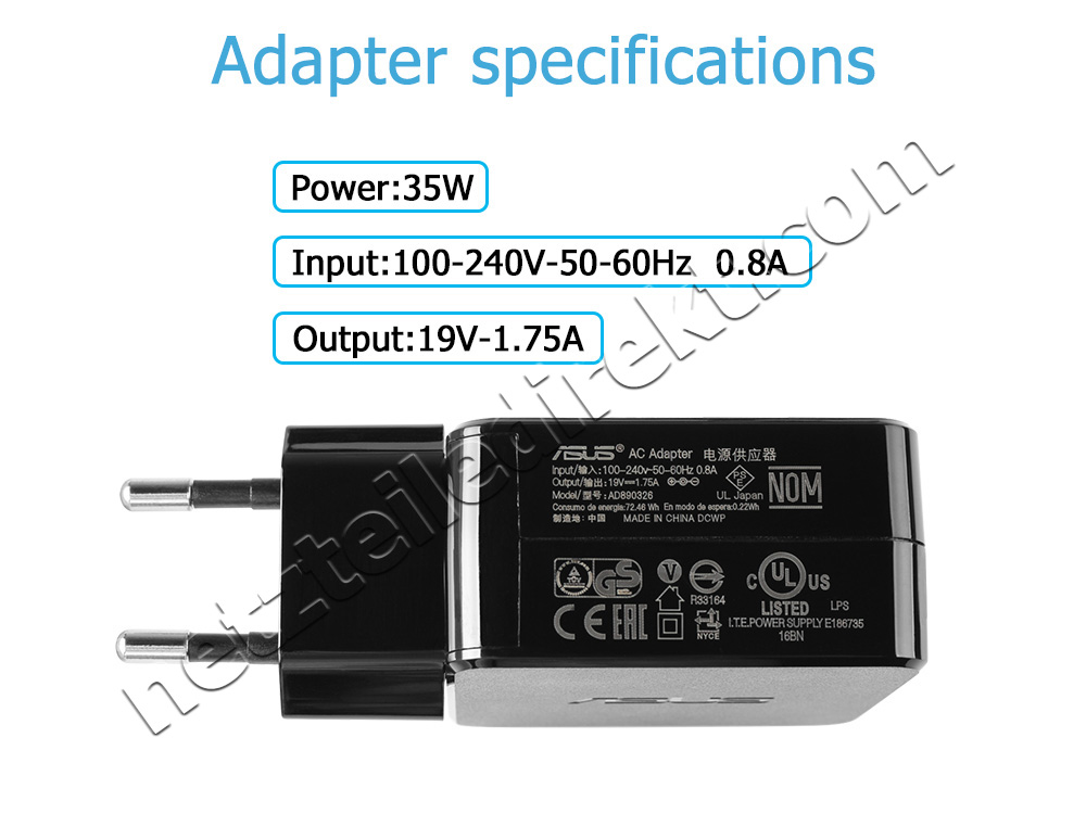 Original 33W Asus X200MA-CT037H X200MA-CT112H X200MA-CT132H Netzteil