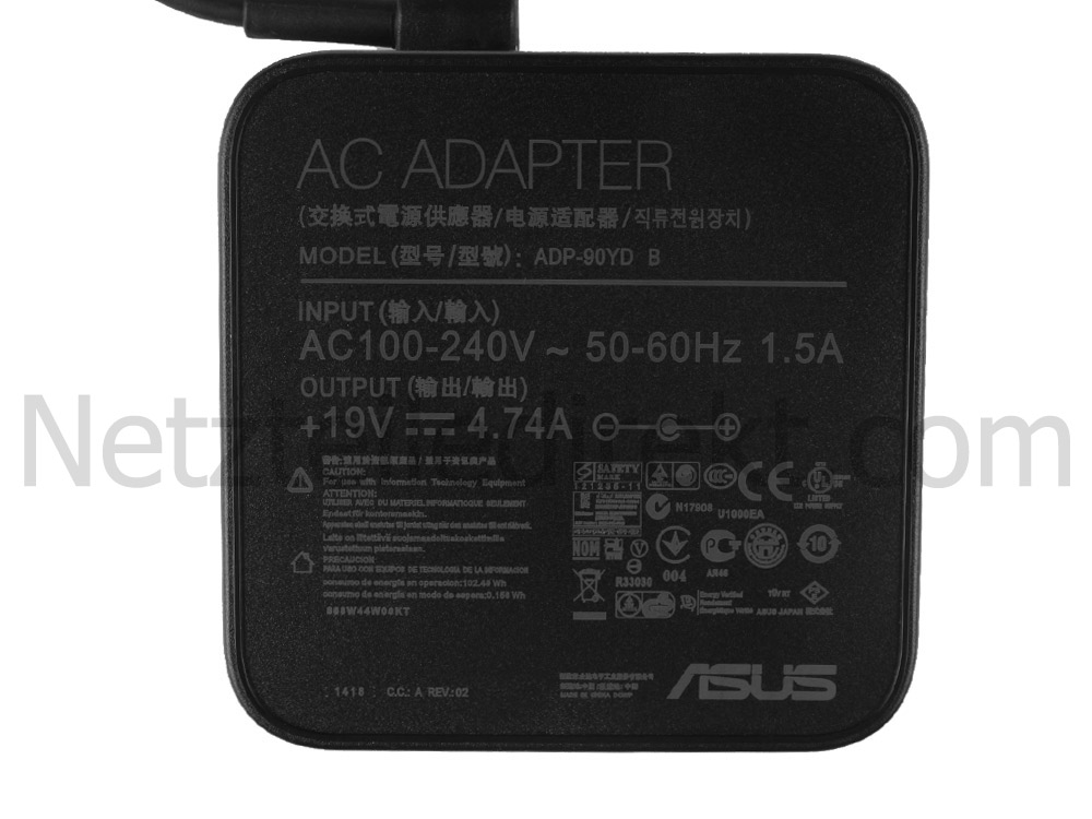 Original 90W Netzteil Asus ADP-90YD D + Frei Ladekabel