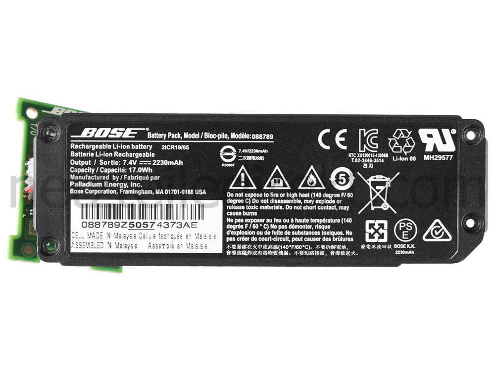 Original 17Wh Bose Soundlink Mini II 2 Serie 088772 Akku