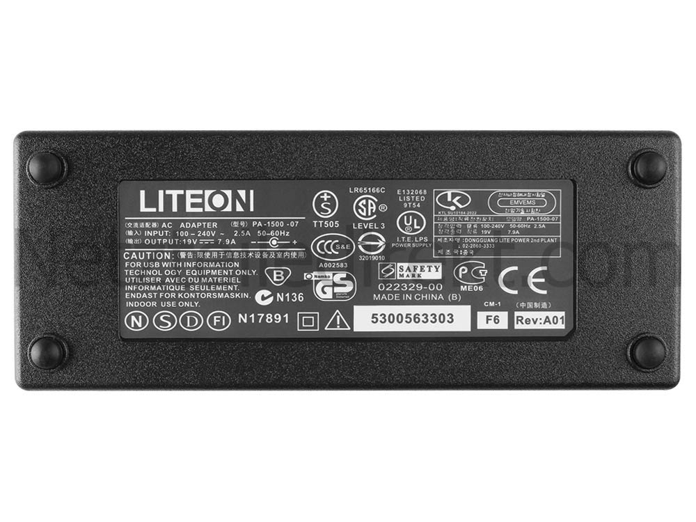 19V 7.9A 150W Clevo 5600 5600D 5600DS Notebook Netzteil