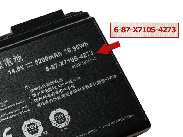 5200mah Schenker XMG P701 P702 PRO Serie Akku