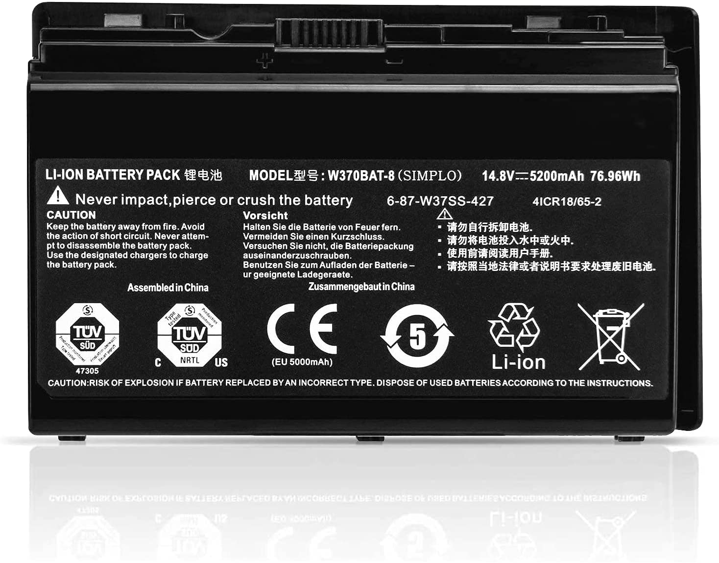 5200Mah Schenker XMG A522-4OJ A522-4OX A522-3OW A522-3EP Akku - zum Schließen ins Bild klicken