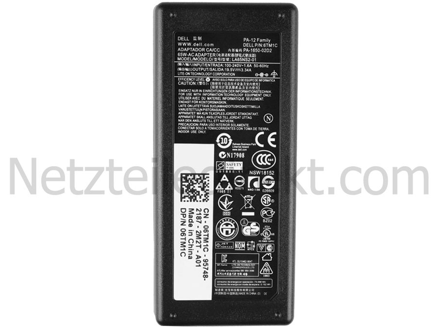 65W Dell HA65NS5-00 DA65NM111-00 pa-12 Family Netzteil