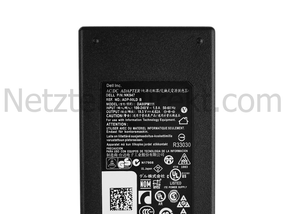 90W Dell Inspiron 15R Turbo 5520 N5520 Notebook Netzteil