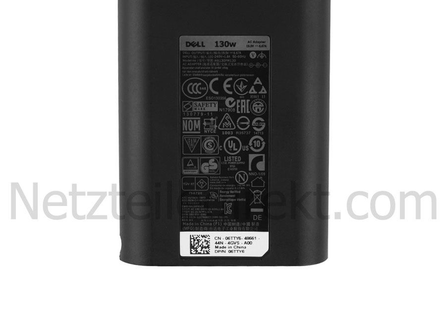 Original 130W Netzteil Ladegerät Dell 09TXK7 9TXK7 + Frei Ladekabel