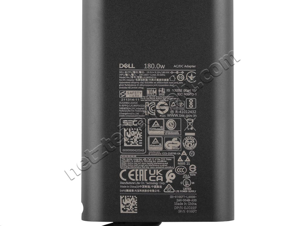 180w Dell Alienware 15 m15 P79F001 Netzteil Ladegerät