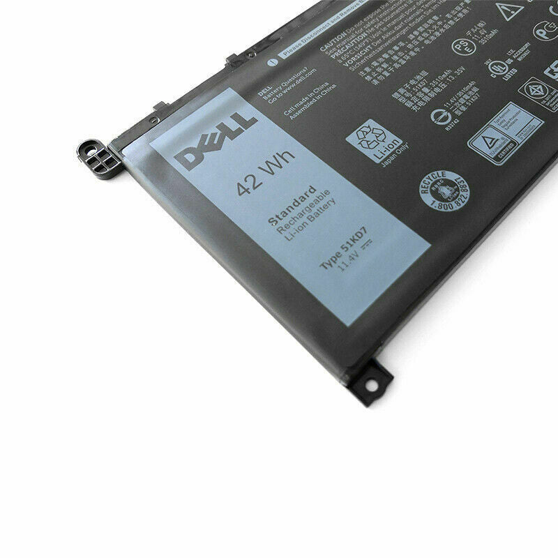 3 Zellen 42Wh Dell Chromebook 5190 P28T001 Akku