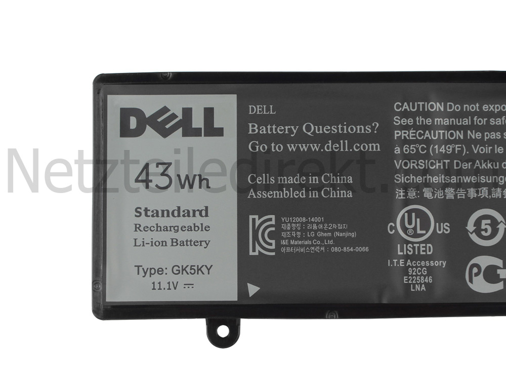 Original 43Wh 3-Zellen Akku Dell Inspiron 11 3157