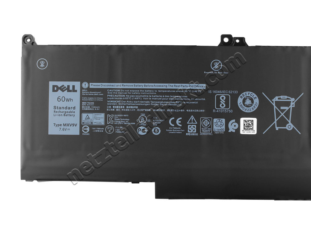 Original 7.6V 7500mAh Akku für Dell Latitude 5310 2-in-1 P96G003