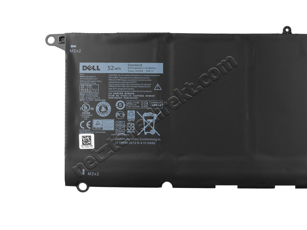 Original 4 Zellen Dell XPS 13 9343 P29G004 Akku