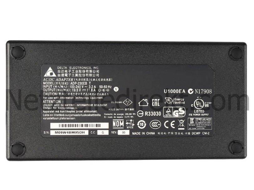 230W Fujitsu LifeBook E781 Netzteil Ladegerät