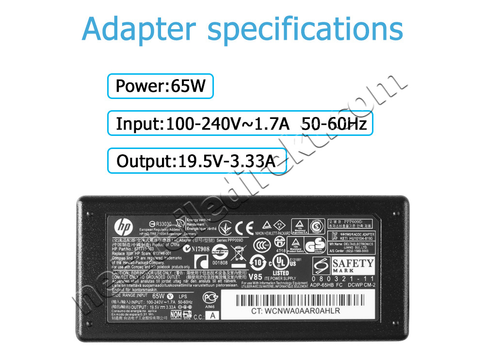 Original 65W Netzteil HP TPN-C123 TPN-C125 TPN-C126 + Frei Ladekabel
