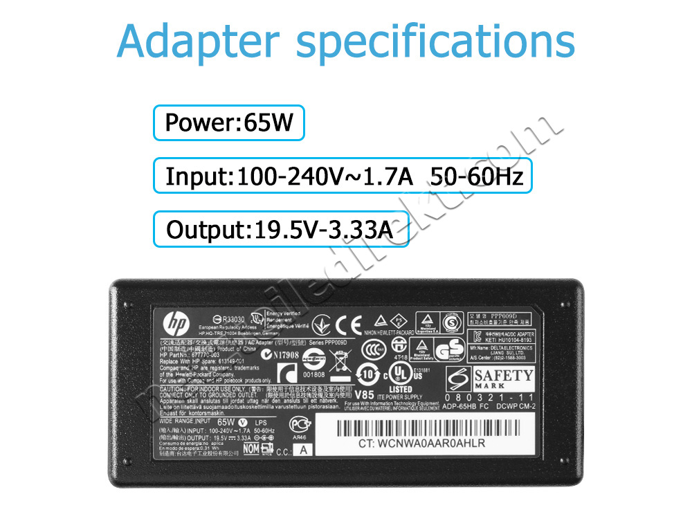 65W HP TPC-CA58 TPC-LA58 TPC-DA58 Netzteil