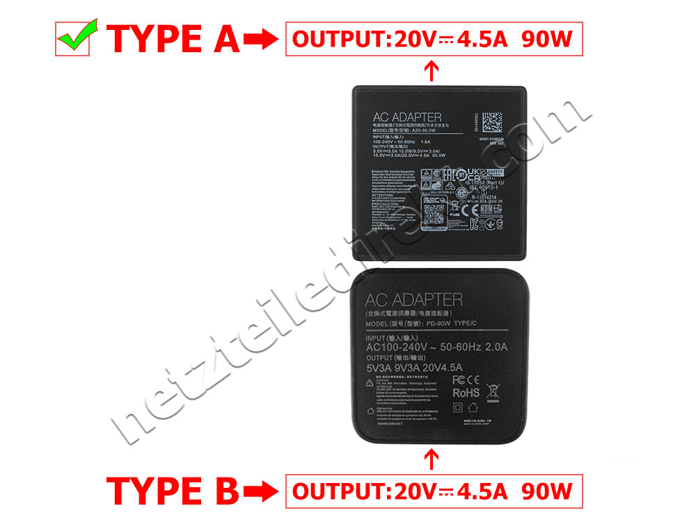 Original 90W HP Spectre x360 15-bl002ng 1DM35EA Netzteil + Frei Ladekabel
