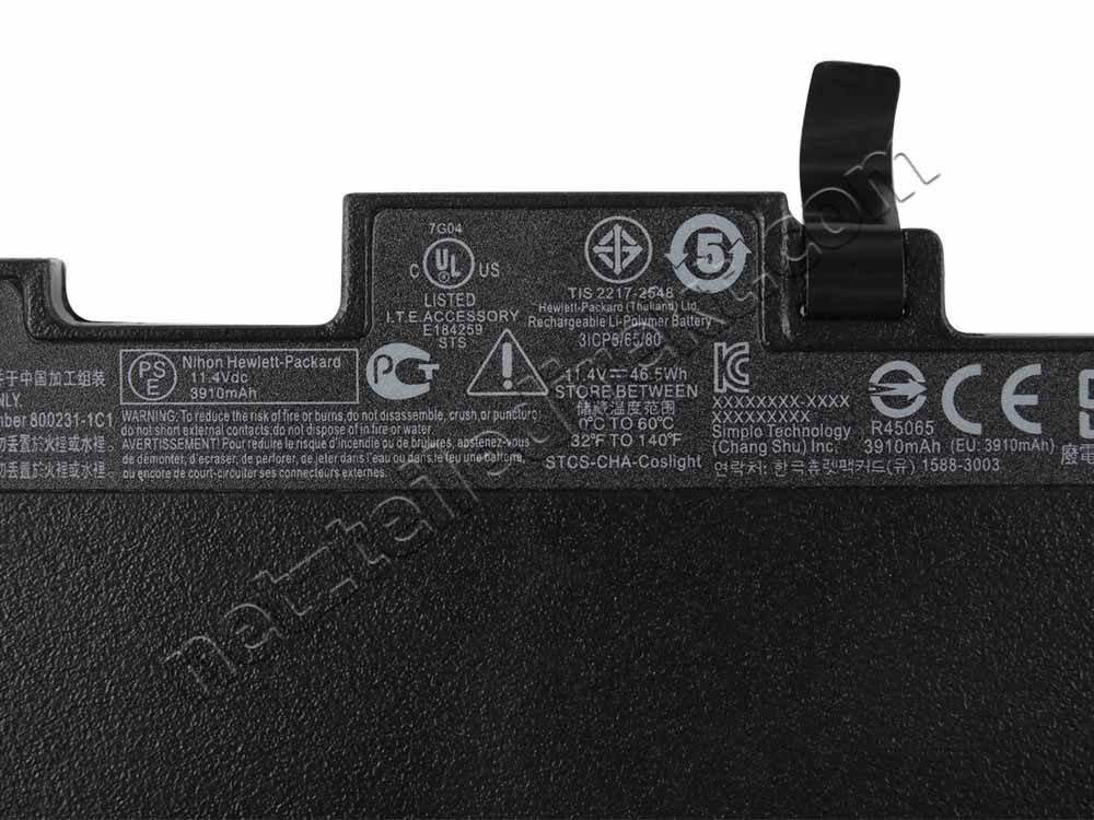 3820mAh 46Wh 3 Zellen HP EliteBook 840 G4 Akku