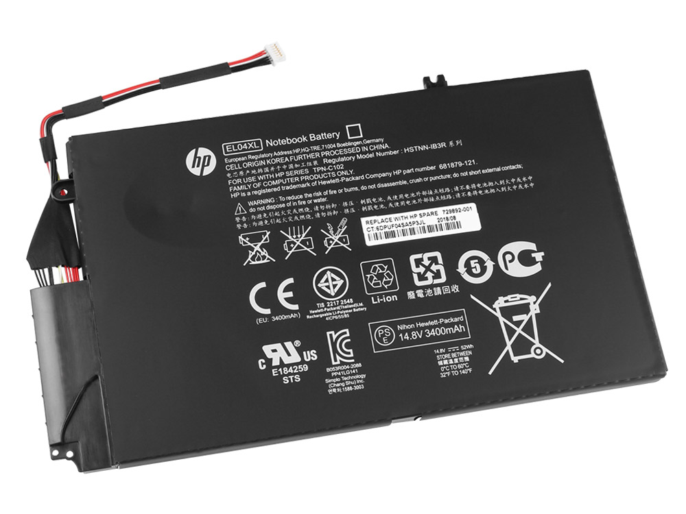 52Wh HP Envy Sleekbook 4-1060ez 4-1063tx 4-1064tx 4-1080ee Akku