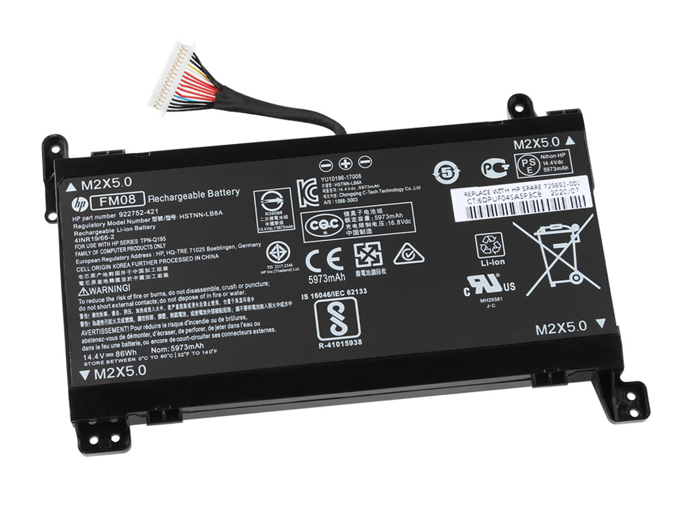 Original 5973mAh 86Wh 8 Zellen HP 922977-855 Akku