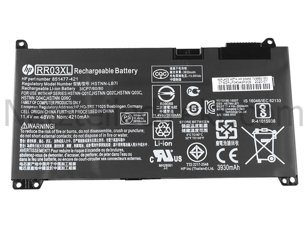4000mAh 48Wh 4 Zellen HP ProBook 430 G5 Akku