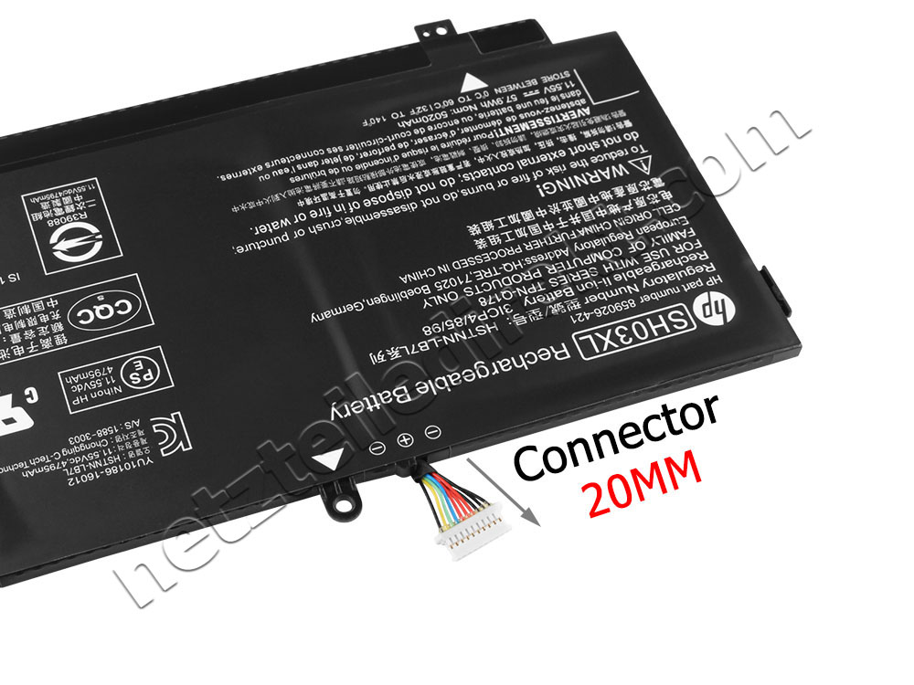 57.9Wh 5020mAh 3 Zellen HP Spectre x360 13-w003tu 13-w031ng Akku