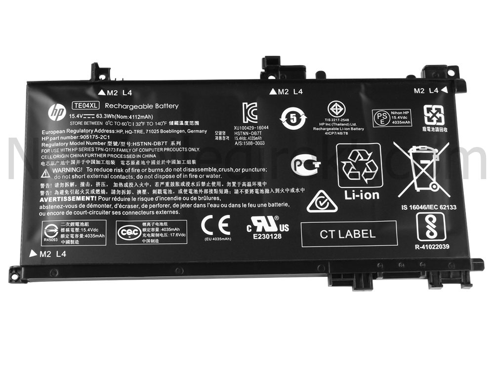 Original 4112mAh 63.3Wh Akku HP Omen 15-ax200nb 15-ax200nc