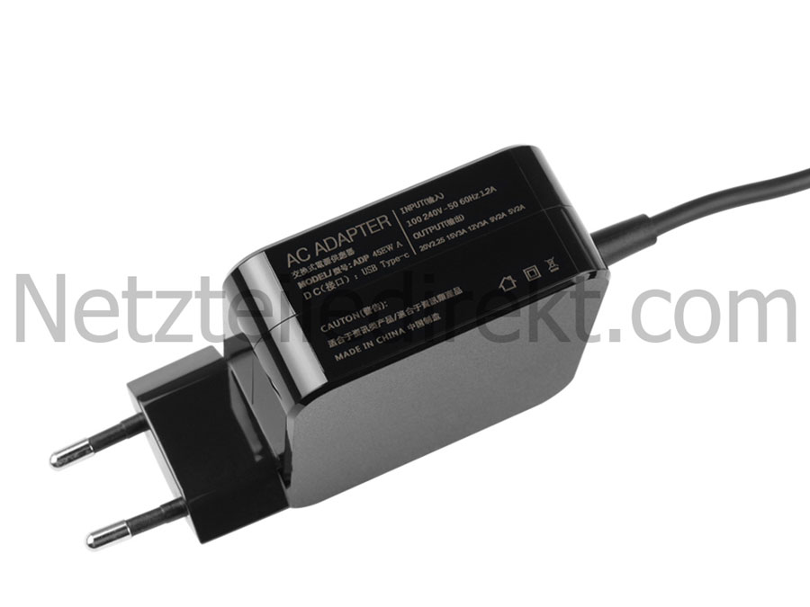 45w Lenovo Chromebook S345-14AST 81WX0006UK Netzteil Ladegerät