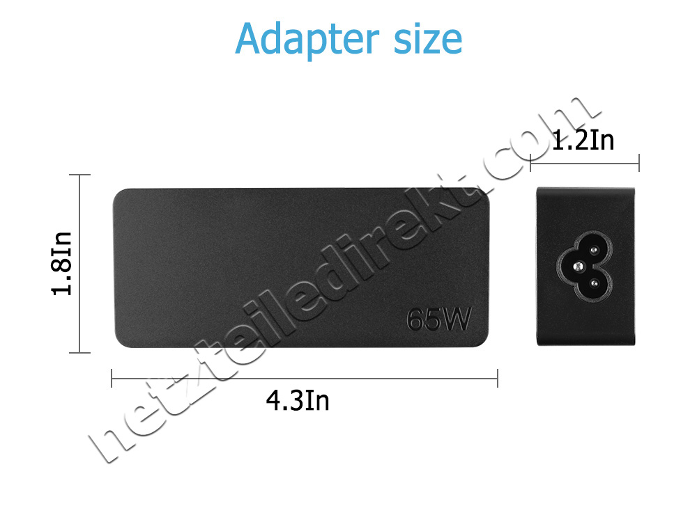 65W USB-C Lenovo ThinkPad X1 Tablet 2nd Gen 20JC Netzteil Ladegerät