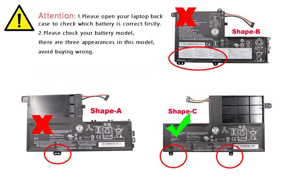 30Whr Lenovo Yoga 500 14 15 Lenovo ideapad 500 14 15 Akku
