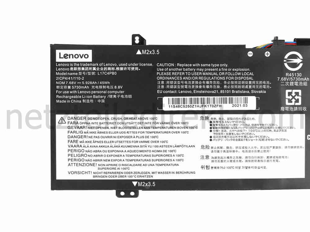 5928mAh 45Wh 4 Zellen Lenovo Ideapad 530S-14IKB 81EU00D1GE Akku